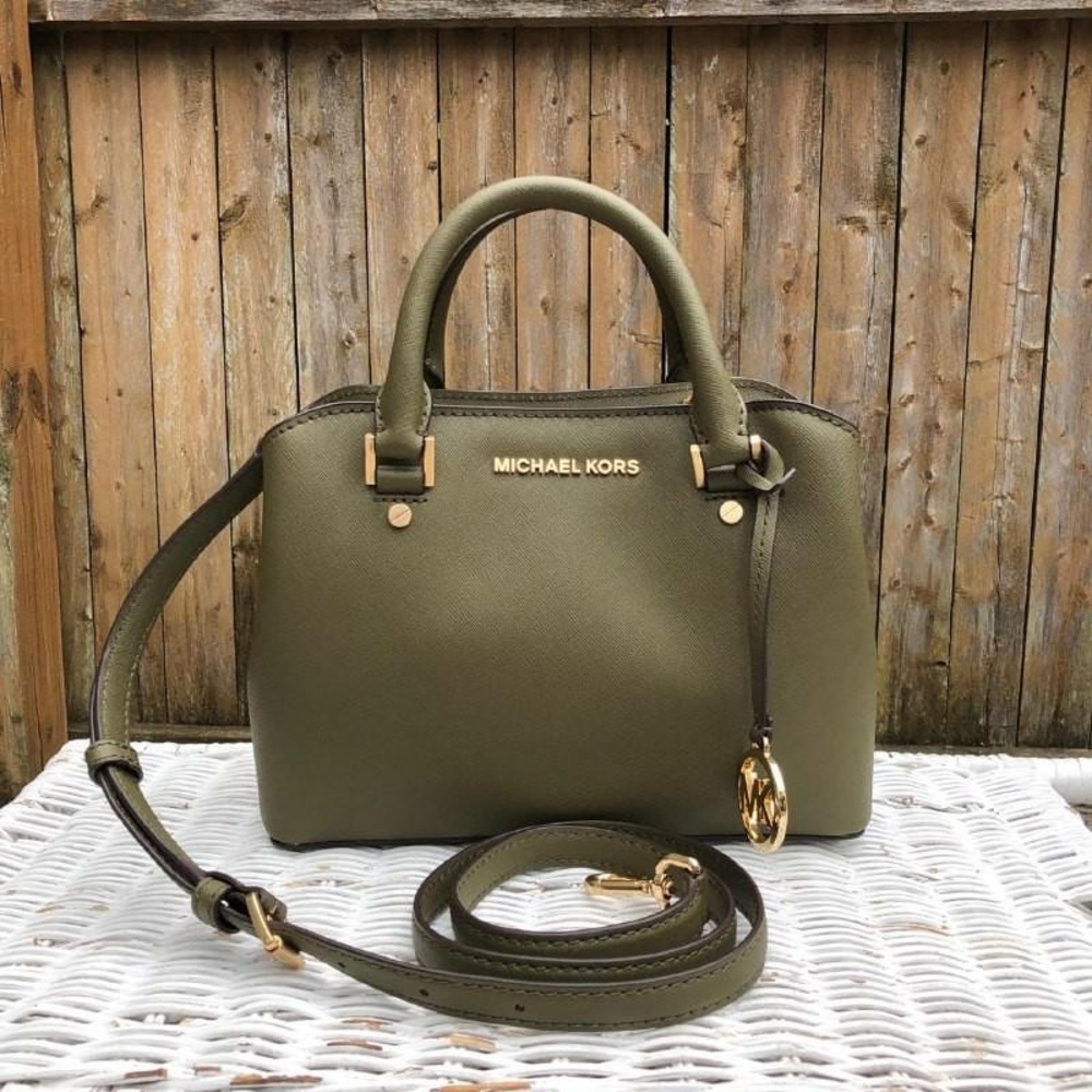 Michael Kors small satchel, olive green